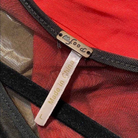 Striped skater dress with mesh - Picture 5 of 5